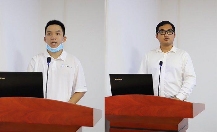 老员工代表发言。李立云 摄4.JPG